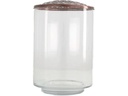 CHALET Chalet Vase Glas mit Deckel 13 cm, Transparent