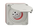 Feller NEVO UP-Nass-Steckdose 1xT25 (16A/400 V) IP55 lgr Grau