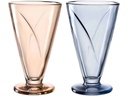 LEONARDO Schale 360 ml, Blau / Apricot, 4 Stück
