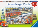 Ravensburger Puzzle Trubel am Bahnhof 2 x 24 Teile, mit Mini-Postern