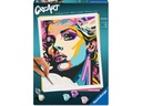 Ravensburger Malen nach Zahlen CreArt, Adults Trend – Farbenfrohe Frau