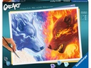 Ravensburger Malen nach Zahlen Fire & Ice Wölfe