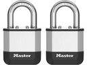 Masterlock Vorhängeschloss Elite 52 mm 2er Silber Aluminium/Gummi