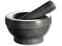Kesper Mörser mit Stössel Granit 16 cm Grau