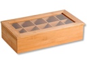 Kesper Teebeutel-Box Bambusholz Kunststoff Braun 10 Fächer