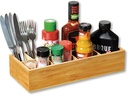 Kesper Küchenorganizer Bambus Natur 8 Fächer 36 x 15 x 7.5 cm