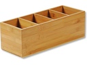 Kesper Besteckkasten Bambus 35 x 12 x 14 cm mit 4 Fächern