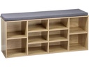 Kesper Schuhschrank mit Sitzkissen Holz natur 103.5 x 29.5 x 48 cm