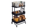 relaxdays Rollregal 45 x 77 x 34 cm, Schwarz