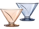 LEONARDO Schale 270 ml, Blau / Apricot, 4 Stück