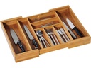 Kesper Besteckkasten Bambus Holz Braun variabel ausziehbar