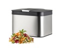 relaxdays Biomüllsammler 4.5 l, Schwarz/Silber