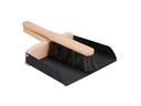 relaxdays Kehrgarnitur Eisen Holz Polyester Schwarz Natur