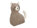 relaxdays Türstopper Katze Stoff Polyester Sand Braun Beige