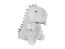 relaxdays Türstopper Dino Stoff Grau 23 cm