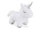 relaxdays Türstopper Einhorn Polyester Sand Weiss Silber