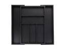 relaxdays Besteckkasten Schwarz