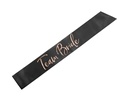 Partydeco Schärpe Team Bride schwarz, roségoldener Aufdruck, 75 cm