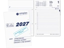 Simplex Pultkalender 2027 12.5 x 17.5 cm