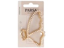 Parsa Beauty Haarklammer Schmetterling Perle Gold