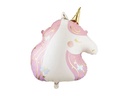 Partydeco PartyDeco Folienballon Einhorn Weiss/Rosa