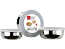Ibili Set aus 3 Edelstahlbehältern 14+16+18 cm 3 Stück, Silber