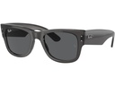 Ray-Ban Sonnenbrille Mega Wayfarer Transparent/Schwarz
