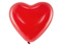 Partydeco PartyDeco Herzballons Pastellrot, 6er-Set Kirschrot