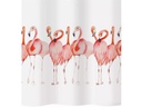 diaqua® Duschvorhang Flamingo 180 x 180 cm, Weiss/Rosa