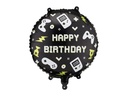 Partydeco Folienballon Happy Birthday 35 x 35 cm, Game