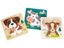 Spielba Holzspielwaren Holzpuzzle Puzzle Schweizer Tiere 3er Set
