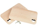creanorm Schneidebrett Erle 12.5 x 22.5 cm, Herz Motiv