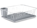 Zeller Present Geschirrabtropfständer, Metall/Kunststoff Silber/Grau