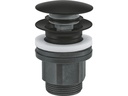 GROHE Druckstopfen-Ablaufgarnitur 102464 Rund Schwarz Matt
