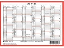 Simplex Tafelkalender 2027 A6 Querformat, D/F, Weiss/Rot