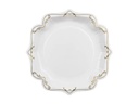 Partydeco Einwegteller mit Ornament Weiss/Gold, 26 cm, 6 Stück