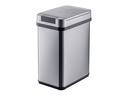 relaxdays Sensorabfalleimer 12 l, Schwarz/Silber