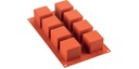 Silikomart Backform Würfel, Silikon, 50 x 50 mm, Braun