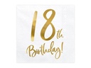 Partydeco PartyDeco Servietten 18th Birthday, 20er-Set 33 cm x 33 cm