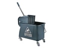 relaxdays Reinigungswagen 22 l, Silber/Grau/Weiss