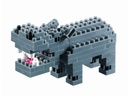BRIXIES Bausteinmodell Flusspferd / Hippo aus 109 Bausteinen