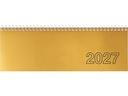Simplex Tisch-Querkalender 2027 1 W/2 S, Altgold 30.7 x 10.5 cm