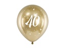 Partydeco PartyDeco Glossy Ballons 40, 6er-Set Gold