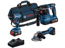 Bosch Professional Akku-Werkzeugset GSR + GWS + GBH + 3 x Akku Werkzeugtasche