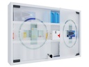 VCM Erste Hilfe Schrank Hustila M 40 x 60 x 10 cm, Weiss