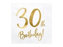 Partydeco PartyDeco Servietten 30th Birthday, 20er-Set 33 cm x 33 cm
