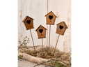 CHALET Chalet Metall Vogelhaus 5.5 cm auf Stick 5.5 cm