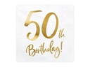 Partydeco PartyDeco Servietten 50th Birthday, 20er-Set 33 cm x 33 cm