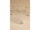 Hermia Trinkglas 400 ml, 4 Stück, Transparent/Gold