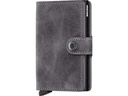 SECRID Portemonnaie Miniwallet Vintage Grau-Schwarz